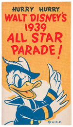 DISNEY 1939 ALL STAR PARADE DAIRY PREMIUM GLASSES FOLDER.