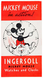 "INGERSOLL MICKEY MOUSE WATCHES AND CLOCKS" RARE AND EARLY RETAILER'S FOLDER.