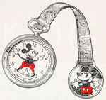 "INGERSOLL MICKEY MOUSE WATCHES AND CLOCKS" RARE AND EARLY RETAILER'S FOLDER.