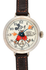 "MICKEY MOUSE" RARE FIRST VERSION ENGLISH WRIST WATCH BY INGERSOLL.