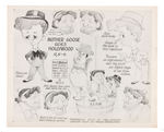 MOTHER GOOSE GOES HOLLYWOOD CELEBRITY MODEL SHEET LOT.