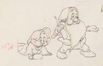 SNOW WHITE AND THE SEVEN DWARFS - DWARFS WITH PICKAXES PRODUCTION DRAWING PAIR.