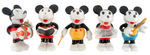MICKEY MOUSE BISQUE BAND FIGURINES.
