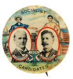 DEBS-HANFORD 1904 SOCIALIST JUGATE BUTTON HAKE SOC #4.