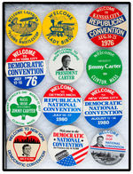 FORTY "WELCOME" BUTTONS FOR CANDIDATE VISITS AND POLICTICAL EVENTS 1964-2009.