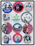 FORTY "WELCOME" BUTTONS FOR CANDIDATE VISITS AND POLICTICAL EVENTS 1964-2009.