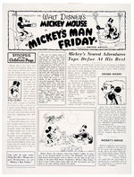 MICKEY MOUSE - "MICKEY'S MAN FRIDAY" PUBLICITY FOLDER.