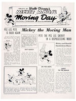 MICKEY MOUSE - "MOVING DAY" PUBLICITY FOLDER.