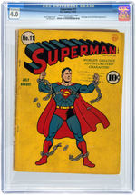 "SUPERMAN" #11 JULY-AUGUST 1941 CGC 4.0 VG.