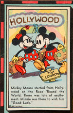 “MICKEY MOUSE GLOBE TROTTERS” CLUB KIT WITH MAP & BUTTON PLUS BREAD WRAPPER.