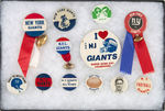 NEW YORK GIANTS PAUL MUCHINSKY COLLECTION OF TWELVE FOOTBALL BUTTONS.