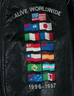 "KISS ALIVE/WORLDWIDE '96 '97 CREW" LEATHER JACKET & SAMPLE SWATCH.