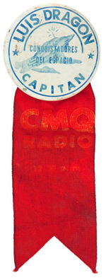 CUBAN BUTTON FROM 1950s PROMOTING SPACE THEME PROGRAM.