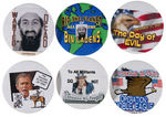 OSAMA AND 9/11 THEMED BUTTONS "PRODUCED BY A PROUD AMERICAN VETERAN."