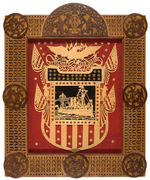 SPANISH -AMERICAN WAR “REMEMBER THE MAINE” LARGE AND ELABORATE WOOD SCROLL WORK FOLK ART DISPLAY.