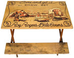 “ROY ROGERS DALE EVANS COME AND GET IT CHOW SET” CHILDREN’S PICNIC TABLE.