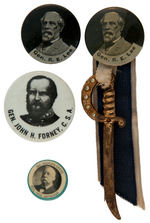 CONFEDERATE GENERALS GROUP OF FOUR INCLUDING TWO FOR LEE.