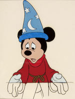 MICKEY MOUSE AS THE SORCERER'S APPRENTICE 1988 ACADEMY AWARDS ANIMATION CEL DISPLAY.