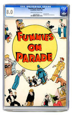 FUNNIES ON PARADE #NN 1933 CGC 8.0 CREAM TO OFF-WHITE PAGES.