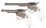 “WYATT EARP” BOXED DOUBLE CAP GUN SET WITH HOLSTER.