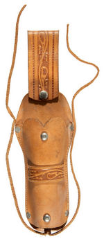 BOXED “DELUXE HOLSTER FOR STALLION .45" WITH CAP PISTOL.