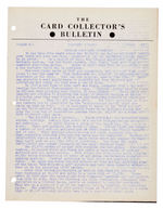 "CARD COLLECTORS BULLETIN" EXTENSIVE LOT.