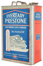 “EVEREADY PRESTONE ANTI-FREEZE” VINTAGE CAN AND BOOKLET.