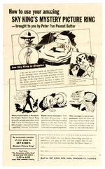 INSTRUCTION SHEET FOR "SKY KING'S MYSTERY PICTURE RING."