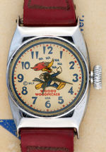 "WOODY WOODPECKER WRIST WATCH" BOXED GIRL'S MODEL INGRAHAM WATCH.