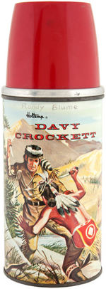 "DAVY CROCKETT" METAL LUNCH BOX WITH THERMOS.