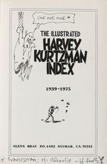 “THE ILLUSTRATED HARVEY KURTZMAN INDEX” WITH KURTZMAN SIGNATURE.