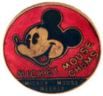 "MICKEY MOUSE WEEKLY" MEMBER'S ENAMEL BADGE.