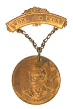 HISTORIC & EARLY CHARACTER PREMIUM BADGE CIRCA 1899 FROM DIME NOVEL.
