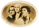 WASHINGTON WITH POLISH PATRIOTS REAL PHOTO POCKET MIRROR.