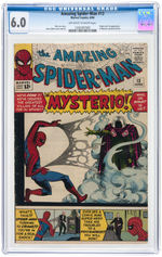 "THE AMAZING SPIDER-MAN" #13 JUNE 1964 CGC 6.0 FINE (FIRST MYSTERIO).