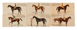 FAMOUS RUNNING HORSES (ENGLISH) KINNEY TOBACCO INSERT CARD SET.
