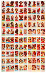 TOPPS X-RAY ROUNDUP STAMP SHEET.