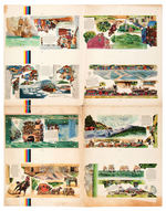 “NABISCO EXCITING SCENES IN AMERICAN HISTORY" UNCUT SHEET FOR FULL SET OF CARDS.