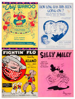 1940s-1960s COMIC STRIP CHARACTERS SHEET MUSIC EIGHT-PIECE LOT.