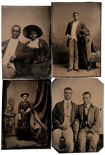 BLACK MEN AND WOMEN LOT OF 17 TINTYPES.