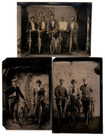 BICYCLE RIDERS LOT OF 10 TINTYPES.