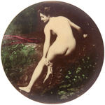 PAIR OF EARLY REAL PHOTO NUDE WOMAN POCKET MIRRORS.