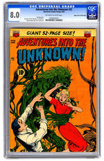 ADVENTURES INTO THE UNKNOWN #32  CGC 8.0  JUNE 1952  OFF-WHITE TO WHITE PAGES  MILE HIGH COPY.