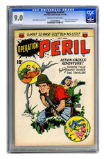 OPERATION PERIL #1  OCTOBER-NOVEMBER 1950  CGC 9.0  CREAM TO OFF-WHITE PAGES.