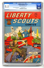 LIBERTY SCOUTS #2 (#1)  JUNE 1941  CGC 8.5  CREAM TO OFF-WHITE PAGES.