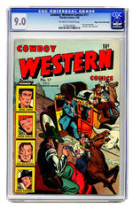 COWBOY WESTERN COMICS #17  JULY 1948  CGC 9.0  OFF-WHITE TO WHITE PAGES  MILE HIGH COPY.