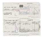 "BEWITCHED" STAR ELIZABETH MONTGOMERY SIGNED CREDIT CARD SLIPS.