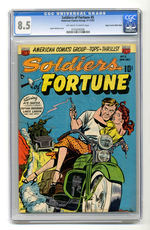 SOLDIERS OF FORTUNE #5  NOVEMBER DECEMBER 1951  CGC 8.5  OFF-WHITE TO WHITE PAGES  MILE HIGH COPY.