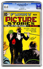 FUNNY PICTURE STORIES #1  NOVEMBER 1936  CGC 8.0  OFF-WHITE PAGES.