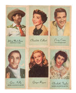 "ENGRAV-O-TINTS PORTRAITS OF MOVIE STARS" WEIGHT CARDS EXTENSIVE LOT W/SETS.